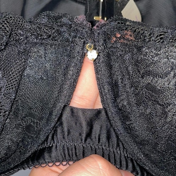 Cacique Bra Plunge Underwire Lace Festival Full Coverage Mesh Back Double Strap - Picture 3 of 10